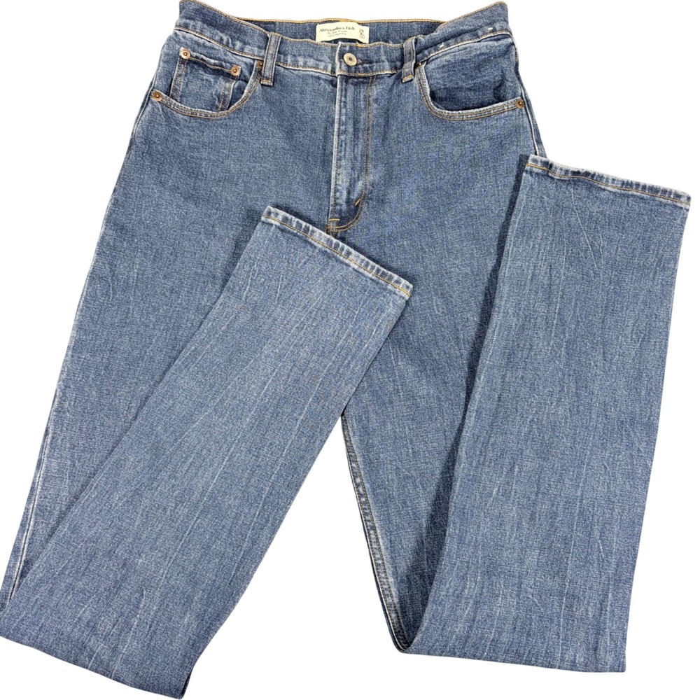 Abercrombie & Fitch Slim Straight Ultra High Rise Jeans Blue Size 29/8L - Picture 1 of 11